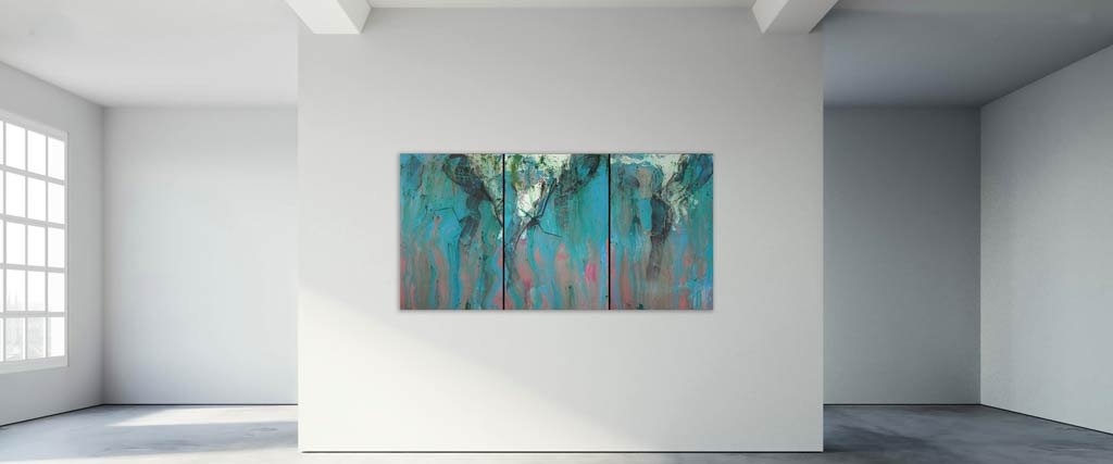 Luciano Spano Italy 1959 150×300 cm Acrilico tela 2013 terres sud gallery insitu2